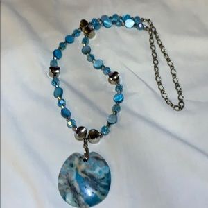 Beautiful turquoise colored stone necklace!